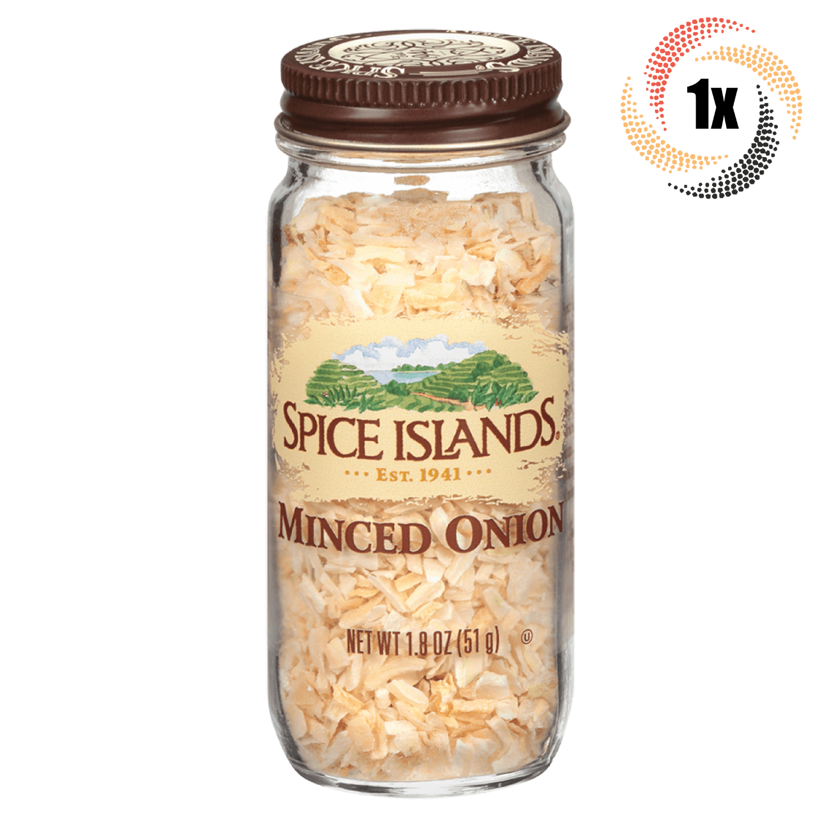 1x Jar Spice Islands Minced Onion Seasoning | 1.9oz | Fast Shipping - $12.99