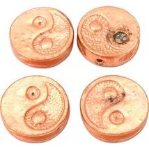 Yin Yang Copper Plated Beads 16mm 15 Grams 3Pcs Approx. - £5.40 GBP