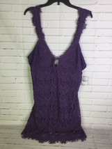 Intimately Free People Womens Large Lace Night Moves Bodycon Slip Dress Violet - £37.05 GBP