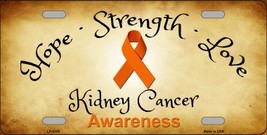 Kidney Cancer Novelty Metal License Plate LP-8309 - $246.52 MXN