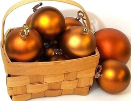 Gold Orange Ornaments Balls For Tree Or Arrangement Set Of 11 - $14.01