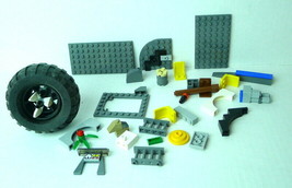 Lego parts bricks not counted various other Mixed Lot pieces Rubber Tire... - $12.82
