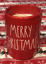 Rae Dunn 7.7 oz. “Merry Christmas” Richly Scented Ceramic Cup Candle New! - £15.49 GBP