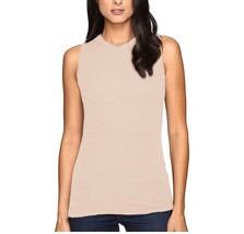 Three Dots krystine-sleeveless rib tank top in Gradenia - £27.67 GBP