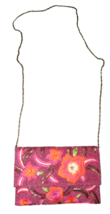 Vintage Floral Beaded Clutch Chain Strap Shoulder Bag Purse - £58.85 GBP