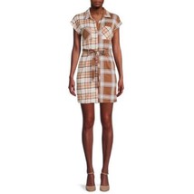 No Boundaries Juniors&#39; Colorblocked Short Sleeve Belted Dress - Size: M ... - $12.58