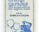 Admirals Locker Drafts Carafes &amp; Spirits Menu Florida 1990&#39;s - £11.66 GBP