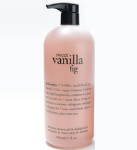 philosophy sweet vanilla fig shampoo, shower gel &amp; bubble bath, 32 oz - £37.74 GBP