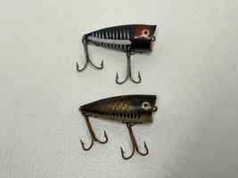 Lot Of 2 Vintage Heddon Chugger Jr. Fishing Lures 2&quot; Long - £21.74 GBP