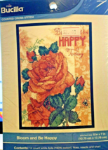 BUCILLA Counted Cross Stitch Kit &quot;BLOOM AND BE HAPPY&quot; - $14.73