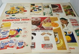 Food Post Cereal Oreos Peter Pan Bordens Set of 10 Mid Century Full Page Cut Ads - £11.34 GBP