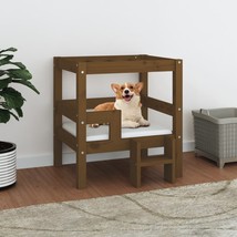 Dog Bed Honey Brown 55.5x53.5x60 cm Solid Wood Pine - £32.95 GBP