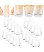 Aneaseit Chair Leg Floor Protectors - 16 Pcs Clear - Felt Bottom, Medium - $41.48 CAD