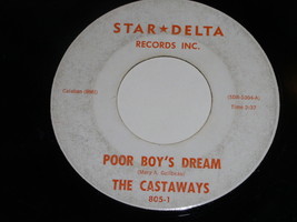 The Castaways Poor Boy&#39;s Dream Run Charlie Run 45 Rpm Record Star Delta Label - £12.54 GBP