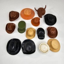 Vintage Marx Hat Lot GI Joe Geronimo Johnny West Janice Mego Western - $44.99