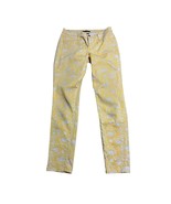 Kancan Jeans gold floral slim leg jeans size 9 retro boho chic Mint cond... - $24.50 CAD