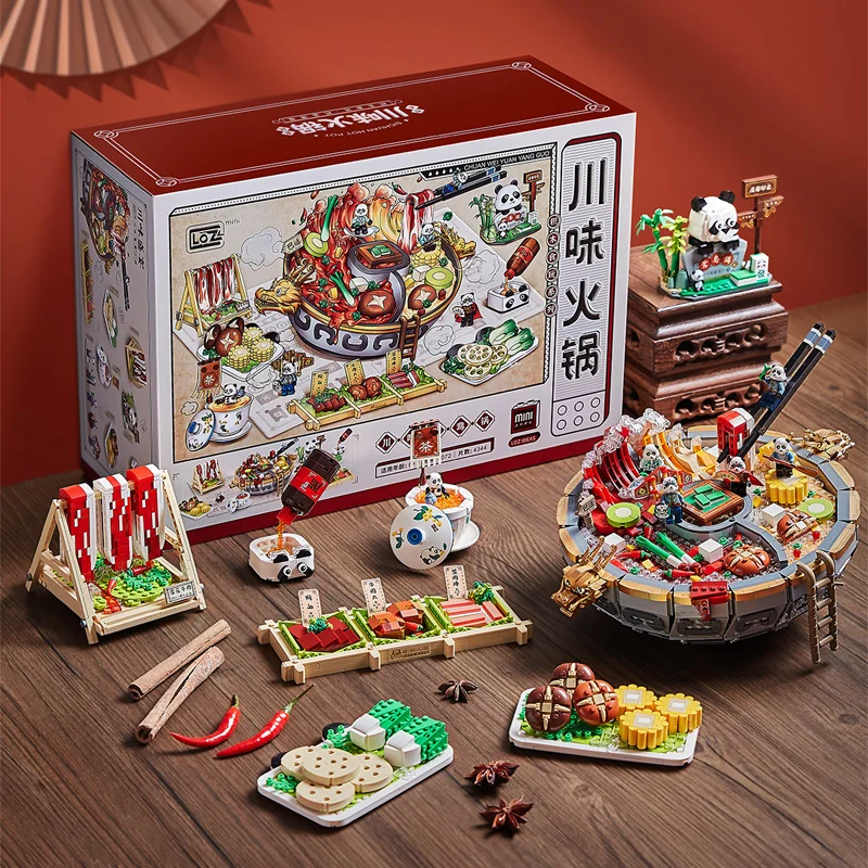 LOZ NEW DIY Delicious Food Educational Brick Sets IDEAS Adult Sichuan Style - £79.64 GBP+
