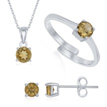 Sterling Silver &quot;November Birthstone&quot; Citrine Set - £67.98 GBP