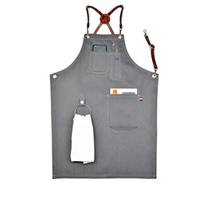 Professional Coffee Baker Barista Shop Aprons,Denim Apron With Towel Ring - £50.32 GBP