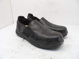 DAKOTA Women&#39;s Slip-On Steel Toe Safety Work Shoes 3107 Black Leather Size 10M - £28.46 GBP