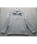 Patagonia Sweater Women&#39;s Large Gray Knit Worn Wear Long Sleeve 1/4 Zip ... - $692.14 MXN