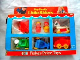Vintage PLAY FAMILY LITTLE RIDERS By Fisher Price 1976 COMPLETE - $59.06