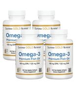 Omega-3 Premium Fish Oil - California Gold Nutrition, 4 Pack, Heart &amp; Brain - $59.99