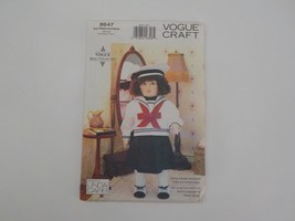 VOGUE CRAFT PATTERN #8647 18&quot;DOLL COLLECTION FULL OUTFIT FACETRANSFER UN... - $12.34