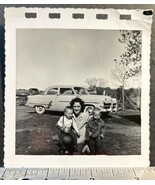 1953 Ford w Mom &amp; 2 Toddler Boys ~ Vintage Found Photo Snapshot - €4,39 EUR