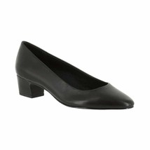 Easy Street Women Classic Pump Heels Prim Size US 8.5N Black Faux Leather - £6.52 GBP