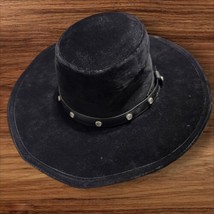 Vintage Bailey U-ROLLIT Cowboy Hat Size XL Black Feather Western Felt  - $29.65