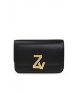 Zadig &amp; Voltaire ZV Initiale Leather Belt Black Bag Clutch NWT! - €128,36 EUR