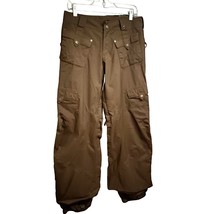 Burton Mens Cargo Brown Snowboard Ski Snow Lined Pants Small 32x30 Pockets - $74.24
