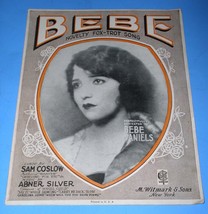 Bebe Sheet Music Vintage 1923 M. Witmark &amp; Sons Bebe Daniels Novelty Fox... - £19.97 GBP