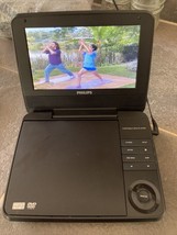 Philips PET741B/37 Portable DVD Player 7" Widescreen Black w Plug Tested Works - $59.99
