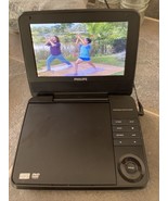 Philips PET741B/37 Portable DVD Player 7&quot; Widescreen Black w Plug Tested... - £47.68 GBP