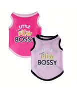 NEW Little Miss Bossy Dog Tee Graphic T-shirt hot pink or lavender sz L ... - $5.95