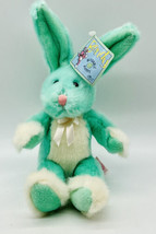 Russ Berrie Bendy Bunny Rabbit Plush Bendable Poseable Mint Green with T... - £22.40 GBP