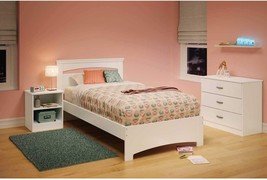 South Shore (Soucs Libra Bed Set, Twin, Pure White - $259.99