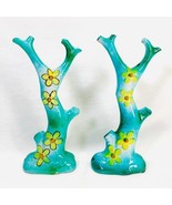 Vintage Acabbo Amalfi MCM Art Pottery Lot of 2 Coral Daisy Ocean Sea 10 ... - $71.25