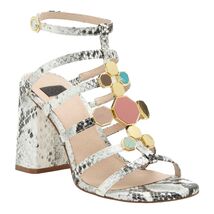 Louise et Cie Leeba Leather Sandals Multi Snake Print Women's 8/38.5 $149 - $21.37