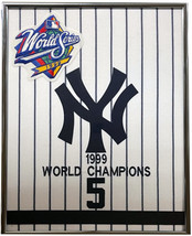 1999 New York Yankees Team Uniform MLB Logos Jersey Custom Framing 12x15... - £70.74 GBP