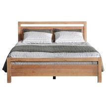 Full size Farmhouse Solid Wood Platform Bed Frame with Headboard Footboard - $16,237.39 MXN