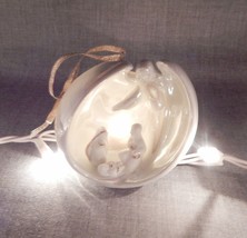 AppleTree Designs Lighted Christmas Nativity Scene Porcelain Ornament - £11.95 GBP