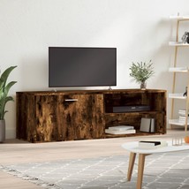 Industrial Rustic Smoked Oak Wooden TV Tele Stand Unit Cabinet With Storage Wood - £50.16 GBP