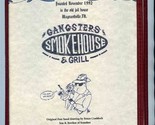 Gangsters Smokehouse &amp; Grill Menu Old Jail House Maynardville Tennessee ... - £13.96 GBP