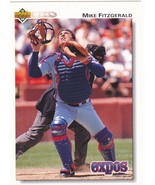 Mike Fitzgerald #210 - Expos 1991 Upper Deck Baseball Trading Card - £0.77 GBP