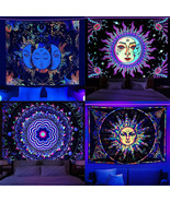 Black Light Indie Mandala Flourescent Tapestry Buddha UV Reactive Tapest... - £21.59 GBP+