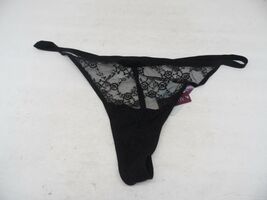Adore Me Women's Lace Mesh Risque Thong 10970 Black Size 1X - $4.74