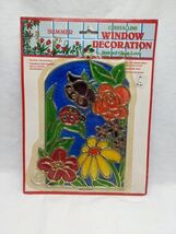 Vintage Summer Ladybug Crystalline Window Decoration Stained Glass-Look - $158.57 MXN